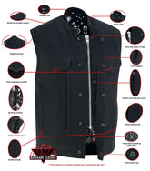 Men's Modern Utility Style Canvas Vest
